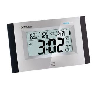 meade weather station with atomic wall clock rcw33w m time
