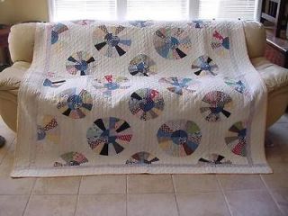 AA+ COLORFUL ANTIQUE FEED SACK QUILT c 1920/1930s