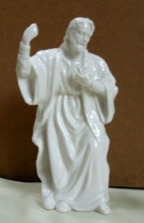 franklin mint glazed porcelain nativity joseph figurine 