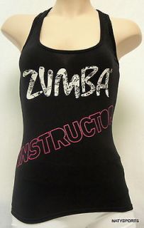   Vida Instructor Racerback Zumbawear Dance Top Black   ZIN Members Only