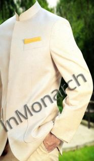 nehru collar concealed button wedding mens nehru suit ns106