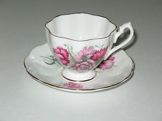Queen Anne   England   Fine Bone China   PINK FLOWERS   Tea Cup 