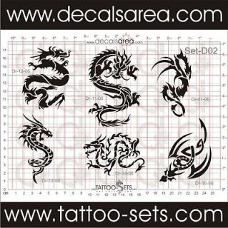 set d02 airbrush tattoo stencils reusable new u from canada