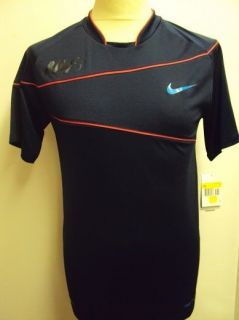 Nike Mercurial Vapor Superfly Mens Short Sleeve Football T Shirt Blue 