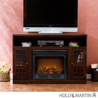   TV Console Stand Electric Fireplace Mantel w/ Remote Holly & Martin