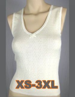 Women Sleeveless Vest Singlet PURE Merino Wool Thermal Underwear XS 