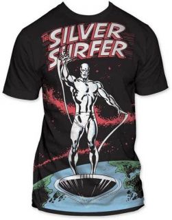 OFFICIALLY LICENSED MARVEL COMICS SILVER SURFER SUBWAY ADULT T SHIRT 