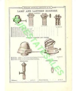 1899 dietz ham s wi lliams oil lamp lantern burner