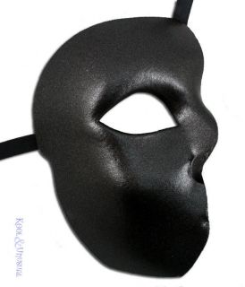   Phantom of the Opera VENETIAN Masquerade Mask BLACK * Made in Italy