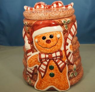 vintage gingerbread man santa cookie jar  32