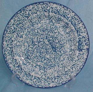montgomery ward newport spongeware blue dinner plate 10318 expedited 