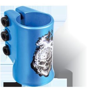 MADD GEAR MGP OVERSIZE HOT HEAD TRIPLE SCOOTER CLAMP BLUE