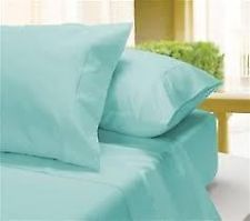 1000TC 1PC Luxury Bed Fitted Sheet Twin Solid Torquise 100% Egyptian 