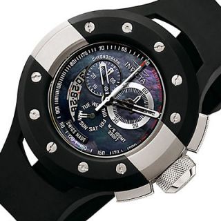   S1 Rally Swiss Chronograph Mens New Watch Black Rubber Band MOP