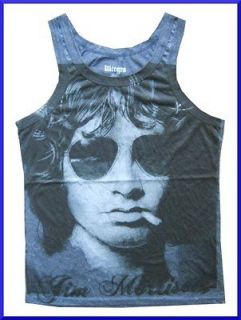 Men Top Shirt Jim Morrison Rock Legend Lizard Retro Hippie M Sz New 