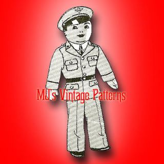 vintage soldier doll pattern a 1940s pattern expedited shipping 