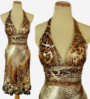 TERANI 95102Y Brown $300 Homecoming Party Cocktail   BRAND NEW   Size 