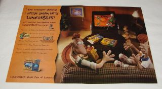 1999 lunchables two page ad abc animated tv show doug