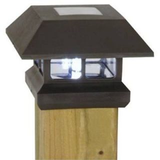    Moonrays Solar Powered Plastic Post Cap LED Lamp Light FREE SHIPPING