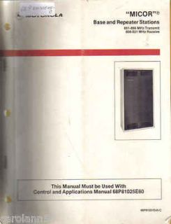 motorola manual micor base repeater 68p81031e45  20 00 or 