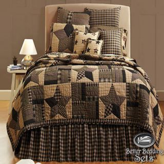   Primitive Star King Oversized Quilt Bed In A Bag Linen Bedding Set