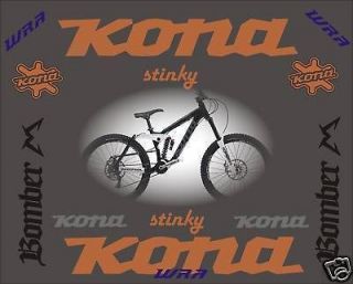 kona 2010 stinky mountain bike frame stickers  20 83 or 