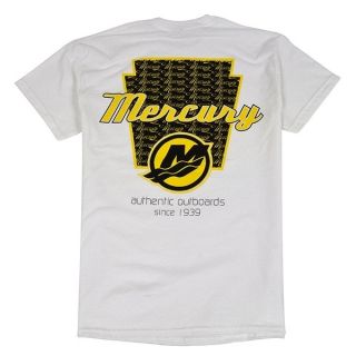 Mercury Marine Outboards Vintage Authentic White Short Sleeve T Shirt