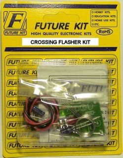 HO SCALE MODEL TRAIN RAILROAD CROSSING FLASHER CIRCUIT KIT WITH 4 RED 