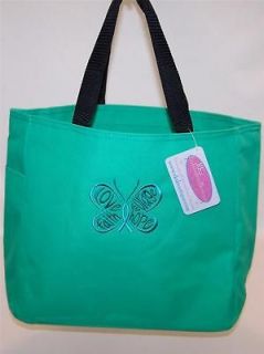 Teal Cervical Cancer Awareness Ribbon Butterfly of Hope Essential Tote 