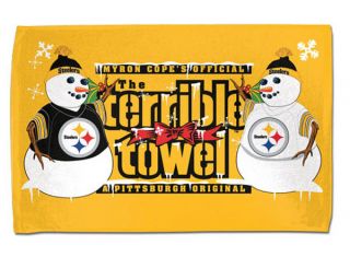 2012 Pittsburgh Steelers Myron Cope Gold Snowman Terrible Towel 