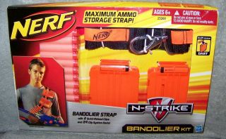 NERF N STRIKE BANDOLIER KIT WITH 2 QUICK LOAD CLIPS & 24 CLIP SYSTEM 
