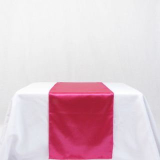 10 fushia satin table runners wedding decor bridal sash from
