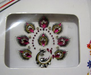 INDIA BOLLYWOOD WEDDING BELLY DANCE PARTY BINDI TATTOO CRYSTAL BODY 