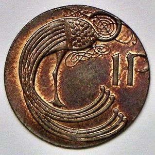ireland penny 1982 error struck on copper planchet from hong
