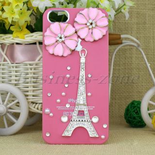   Bling 3D Silver Diamond Tower For iPhone 5 5G Skin Back Case Cover