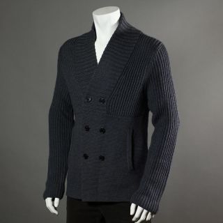 Neil Barrett NEW Double Button Designer Sweater Wool Jacket Blue Gray 