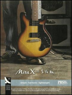 paul reed smith prs mira x guitar ad 8x11 advertisement