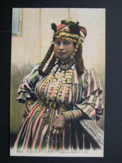 scene et types femme de boghari lady costume postcard time