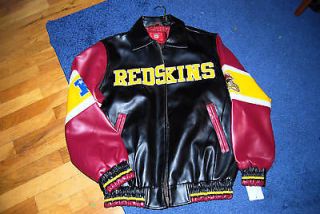 washington redskins m faux leather jacket  72