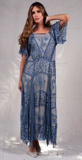 sale nataya blue sapphire great gatsby lace dress 3x