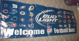   NFL football vinyl wall banner sign 6ft wide X 2ft tall all teams beer