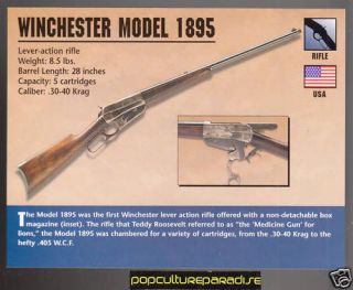 winchester model 1895 rifle gun classic firearms card from canada