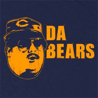 DA BEARS T SHIRT FUNNY CHICAGO SNL FOOTBALL FANTASY VINTAGE DITKA NAVY 