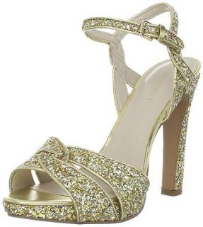 Perfect Party Platform Sandals Nine West Shoes, Glitter 8.5M Gold