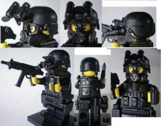 no.10 1) custom swat police helmet military gun army weapons LEGO 