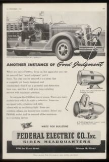 1944 reading hyde park pa fire engine federal siren ad