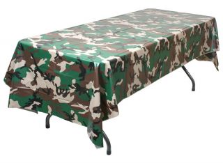 Military Camouflage Plastic Table Cloth (Army Dining Accessories 