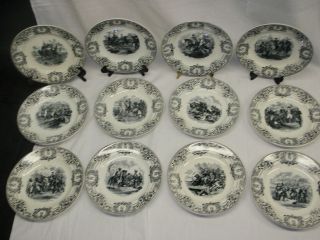 boch freres set of 12 different napolean plates 9 5