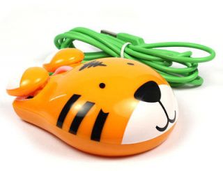   Cute 3D Tiger Shape USB Wired Optical Mouse For Laptop Notebook PC