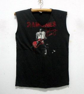 Ramones singlet tank top sleeveless v neck shirt punk rock band tour 